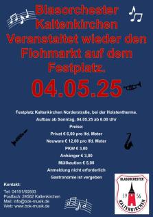 Flohmarkt Blasorchester Kaltenkirchen e. V. 04. 05. 25 Festplatz Kaltenkirchen